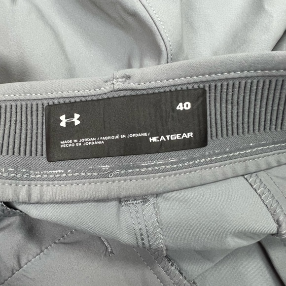 Under Armour Solid Grey Flat Front Shorts 40 - Picture 4 of 6